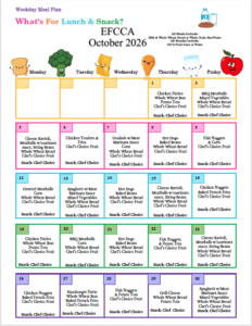 EFCCA October 2026 Nutrition Menu